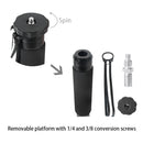 BEXIN P306C Portable Travel Outdoor DSLR Camera Carbon Fiber Monopod Holder (Black)