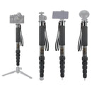 BEXIN P306C Portable Travel Outdoor DSLR Camera Carbon Fiber Monopod Holder (Black)