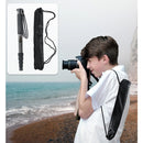 BEXIN P285-C Portable Travel Outdoor DSLR Camera Carbon Fiber Monopod Holder (Black)