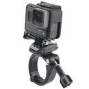 GP434 Large Size Bicycle Motorcycle Handlebar Fixing Mount for GoPro HERO10 Black / HERO9 Black / HERO8 Black /7 /6 /5 /5 Session /4 Session /4 /3+ /3 /2 /1, DJI Osmo Action, Xiaoyi and Other Action Cameras(Black)