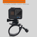 GP434 Large Size Bicycle Motorcycle Handlebar Fixing Mount for GoPro HERO10 Black / HERO9 Black / HERO8 Black /7 /6 /5 /5 Session /4 Session /4 /3+ /3 /2 /1, DJI Osmo Action, Xiaoyi and Other Action Cameras(Black)