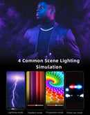 LUXCeO RGB Colorful Photo LED Stick Video Light APP Control Adjustable Color Temperature Waterproof Handheld LED Fill Light with Remote Control(Black)