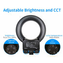 LUXCeO P01 3000K-6000K Ring Light On-camera Light Selfie Soft Light Video Photography Studio Light(Black)
