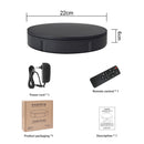 22cm Electric Rotating Display Stand Video Shooting Props Turntable, Load: 50kg, US Plug(Black)