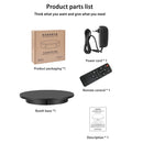 60cm Electric Rotating Display Stand Props Turntable, Load: 100kg, Plug-in Power, US Plug(Black)