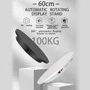 60cm Electric Rotating Display Stand Props Turntable, Load: 100kg, Plug-in Power, US Plug(White)