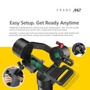 ZHIYUN YSZY010 CRANE M2 3-Axis Handheld Gimbal Wireless Camera Stabilizer with Tripod + Quick Release Plate + Storage Case for DSLR Camera and Smart Phone, Load: 720g(Black)