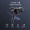 ZHIYUN YSZY017 CRANE 2S 3-Axis Handheld Gimbal Bluetooth Camera Stabilizer with Tripod + Quick Release Plate + Handle for DSLR Camera, Load: 500g (Black)