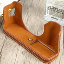 1/4 inch Thread PU Leather Camera Half Case Base for FUJIFILM X100V (Brown)