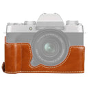 1/4 inch Thread PU Leather Camera Half Case Base for FUJIFILM XT200 (Brown)