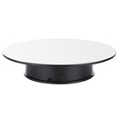 25cm 360 Degree Electric Rotating Mirror Surface Turntable Display Stand Video Shooting Props Turntable for Photography, Load 3kg, Powered by Battery(White + Black)