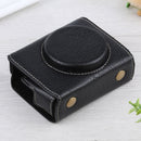 Full Body Camera Litchi Texture PU Leather Case Bag with Strap for Sony DSC-RX100M7 / RX100M6 / RX100M5 / RX100M2 (Black)