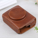 Full Body Camera Litchi Texture PU Leather Case Bag with Strap for Sony DSC-RX100M7 / RX100M6 / RX100M5 / RX100M2 (Brown)