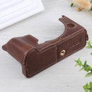 1/4 inch Thread Litchi Texture PU Leather Camera Half Case Base for FUJIFILM X-T4 (Coffee)