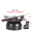 BEXIN DY-60N 3/8 inch Thread Dome Professional Tripod Leveling 360 Degree Panorama Head Base with Bubble Level & 3/8 inch Screw Adapter