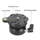 BEXIN DY-60N 3/8 inch Thread Dome Professional Tripod Leveling 360 Degree Panorama Head Base with Bubble Level & 3/8 inch Screw Adapter
