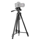 WeiFeng WT-3560 3-Section Folding Legs Live Broadcast Aluminum Alloy Tripod Mount (Black)