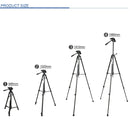 WeiFeng WT-3560 3-Section Folding Legs Live Broadcast Aluminum Alloy Tripod Mount (Black)