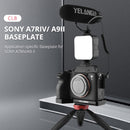 YELANGU CL8 Camera Expansion Board Base L Plate for Sony ILCE-9M2 / A9 II / ILCE-7RM4 / A7R IV(Black)