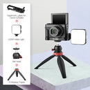 YELANGU CL9-A Camera Expansion Board Base L Plate Kit with LED Light + Tripod + Ball-head for Canon G7X2/ G7X3(Black)