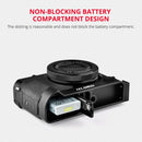 YELANGU CL9-A Camera Expansion Board Base L Plate Kit with LED Light + Tripod + Ball-head for Canon G7X2/ G7X3(Black)