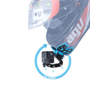 Butterfly Helmet Mount Adapter for GoPro HERO10 Black / HERO9 Black / HERO8 Black /7 /6 /5 /5 Session /4 Session /4 /3+ /3 /2 /1, DJI Osmo Action, Xiaoyi and Other Action Cameras(Fluorescent Green)