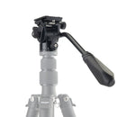 Fotopro MH-2A Aluminum Alloy Heavy Duty Video Camera Tripod Action Fluid Drag Head with Sliding Plate for DSLR & SLR Cameras (Black)
