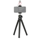 Fotopro RM-80 Mini Desktop Tripod Mount + MH-8 Ball Head with 1/4 inch Screw & Phone Clamp(Black)