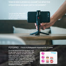Fotopro SY-360 Desktop Vlogging Tripod Mount with 360 Degree Rotation Phone Clamp for Small Digital Cameras & Smartphones (Black)