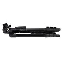 Fotopro X1 4-Section Folding Legs Tripod Mount with U-Shape Three-Dimensional Tripod Head & Phone Clamp for DSLR & Digital Camera, Adjustable Height: 39-122.5cm (Black)