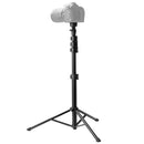 Fotopro TL-960 Foldable 5 Sections 1.56m Height Tripod Mount Holder for Vlogging Video Light Live Broadcast Kits (Black)