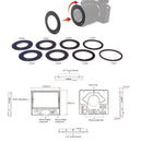 FEELWORLD TP10 Portable 10-inch Folding Teleprompter with Remote Control Lens Adapter Ring For Below 10 inches Smartphone / Tablet (Black)