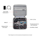 STARTRC Portable Shockproof Waterproof PU Case for GoPro HERO10 Black / HERO9 Black (Grey)