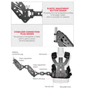 YELANGU B200-C1 Dual Shock-absorbing Arm Stabilizer Vest Camera Support System for DSLR & DV Digital Video Cameras (Black)