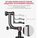 YELANGU A201 360 Degree Horizontal Gimbal Tripod Head for DV and SLR Cameras (Black)