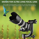 YELANGU A202 360 Degree Carbon Fiber Horizontal Gimbal Tripod Head for DV and SLR Cameras (Black)