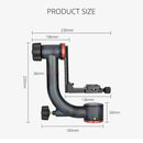 YELANGU A203 Carbon Fiber Hanging Horizontal Gimbal Tripod Head for DV and SLR Cameras (Camouflage)