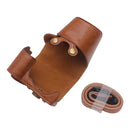 Full Body Camera PU Leather Case Bag for Sony ZV-E10 (Brown)