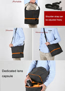 HU107513 Portable Waterproof Scratch-proof Abrasive Material Outdoor Sports Sling Shoulder Bag Handbag DSLR Camera Bag Phone Bag with Adjustable Detachable Shoulder Strap for GoPro, SJCAM, Nikon, Cano ... Samsung, Huawei, Size: 25.5 x 20.5 x 29 cm(Orange)