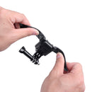 Helmet Mount with J-Hook Buckle for GoPro HERO10 Black / HERO9 Black / HERO8 Black /7 /6 /5 /5 Session /4 Session /4 /3+ /3 /2 /1, DJI Osmo Action, Xiaoyi and Other Action Cameras (Black)