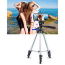 Live Broadcast Tripod 4-Section Folding Legs Aluminum Alloy Tripod Mount with U-Shape Three-Dimensional Tripod Head for DSLR & Digital Camera, Adjustable Height: 35-106cm