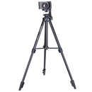 YUNTENG VCT-680RM 4-Section Folding Legs Aluminum Alloy Tripod Mount with Three-Dimensional Tripod Head for DSLR & Digital Camera, Adjustable Height: 46-138cm (Black)