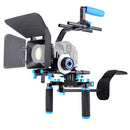 YELANGU D102 Dual-Handle Camera Shoulder Rig Mount Kit with Matte Box & Follow Focus
