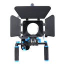 YELANGU D102 Dual-Handle Camera Shoulder Rig Mount Kit with Matte Box & Follow Focus