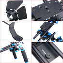YELANGU D102 Dual-Handle Camera Shoulder Rig Mount Kit with Matte Box & Follow Focus