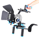 YELANGU D102 Dual-Handle Camera Shoulder Rig Mount Kit with Matte Box & Follow Focus