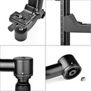 YELANGU Aluminum Alloy Horizontal 360 Degree Gimbal Tripod Head for Home DV and SLR Cameras (Black)