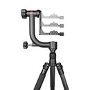 YELANGU Aluminum Alloy Horizontal 360 Degree Gimbal Tripod Head for Home DV and SLR Cameras (Black)