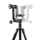YELANGU Aluminum Alloy Horizontal 360 Degree Gimbal Tripod Head for Home DV and SLR Cameras (Black)