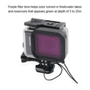 45m Waterproof Housing Protective Case + Touch Screen Back Cover for GoPro NEW HERO /HERO6 /5, with Buckle Basic Mount & Screw & (Purple, Red, Pink) Filters, No Need to Remove Lens (Transparent)